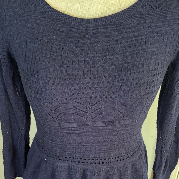 American Eagle Outfitters Dark Blue Long Sleeve Dress - Picture 3 of 7